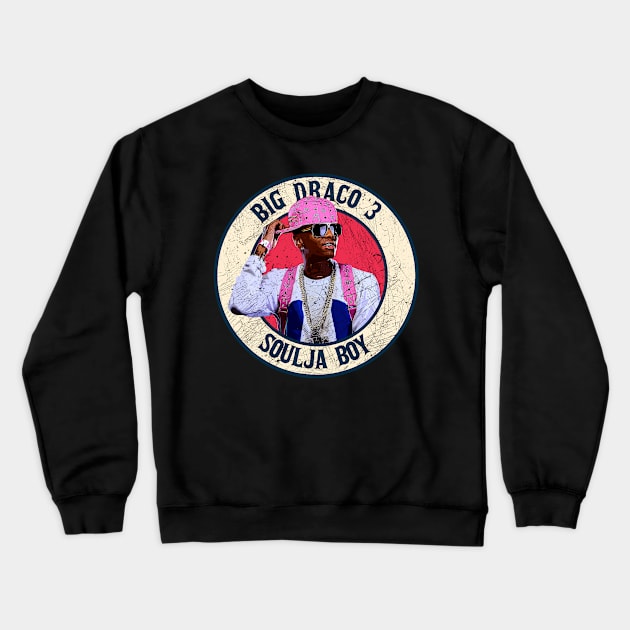 Retro Style Fan Art Design Soulja Boy /// big draco 3 Crewneck Sweatshirt by rido public